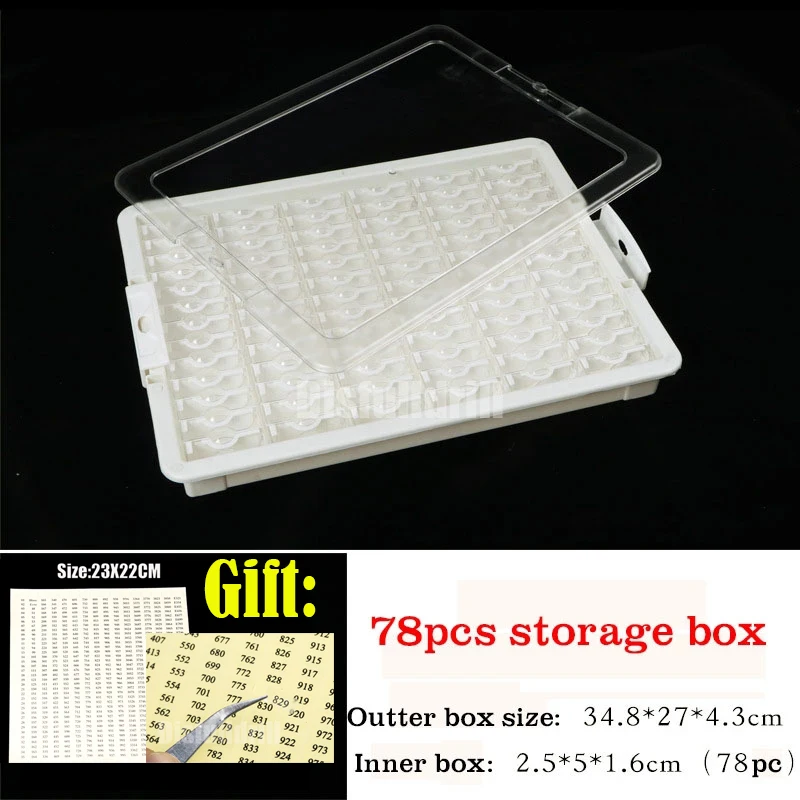 

78/32 шт., прозрачные контейнеры для алмазной вышивки