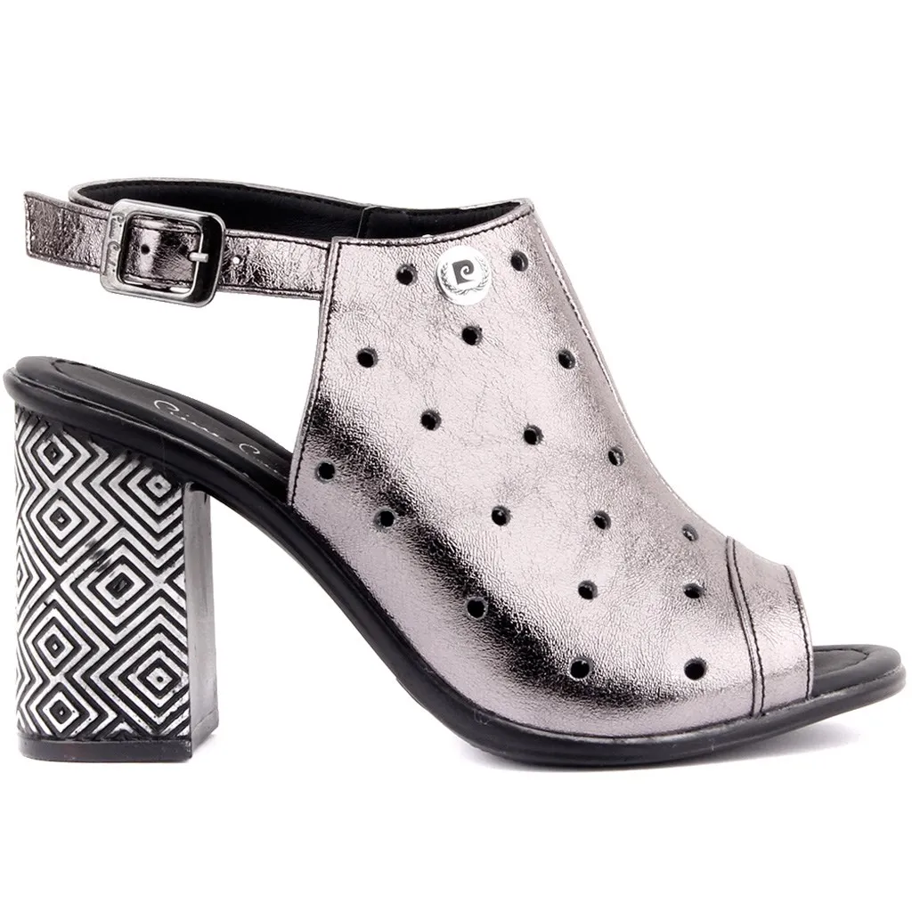 Pierre Cardin/женские босоножки с пряжкой платинового цвета|Боссоножки и сандалии| |