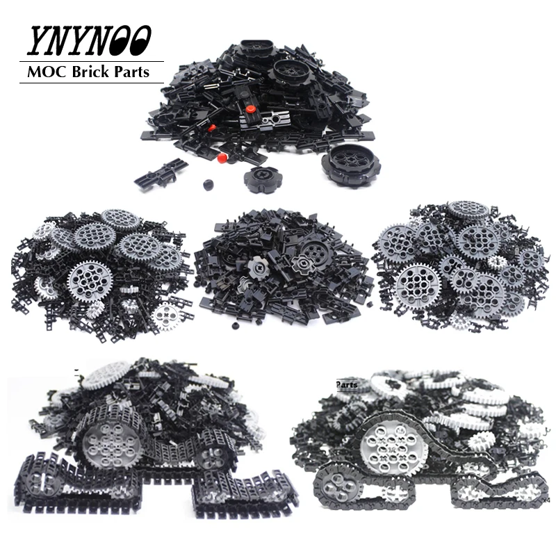372-634 шт./лот, высокотехнологичные звеньевые цепи, резиновый стопор MOC, строительные блоки, кирпичи, запасные части, набор для танка, трек, игрушки «сделай сам»