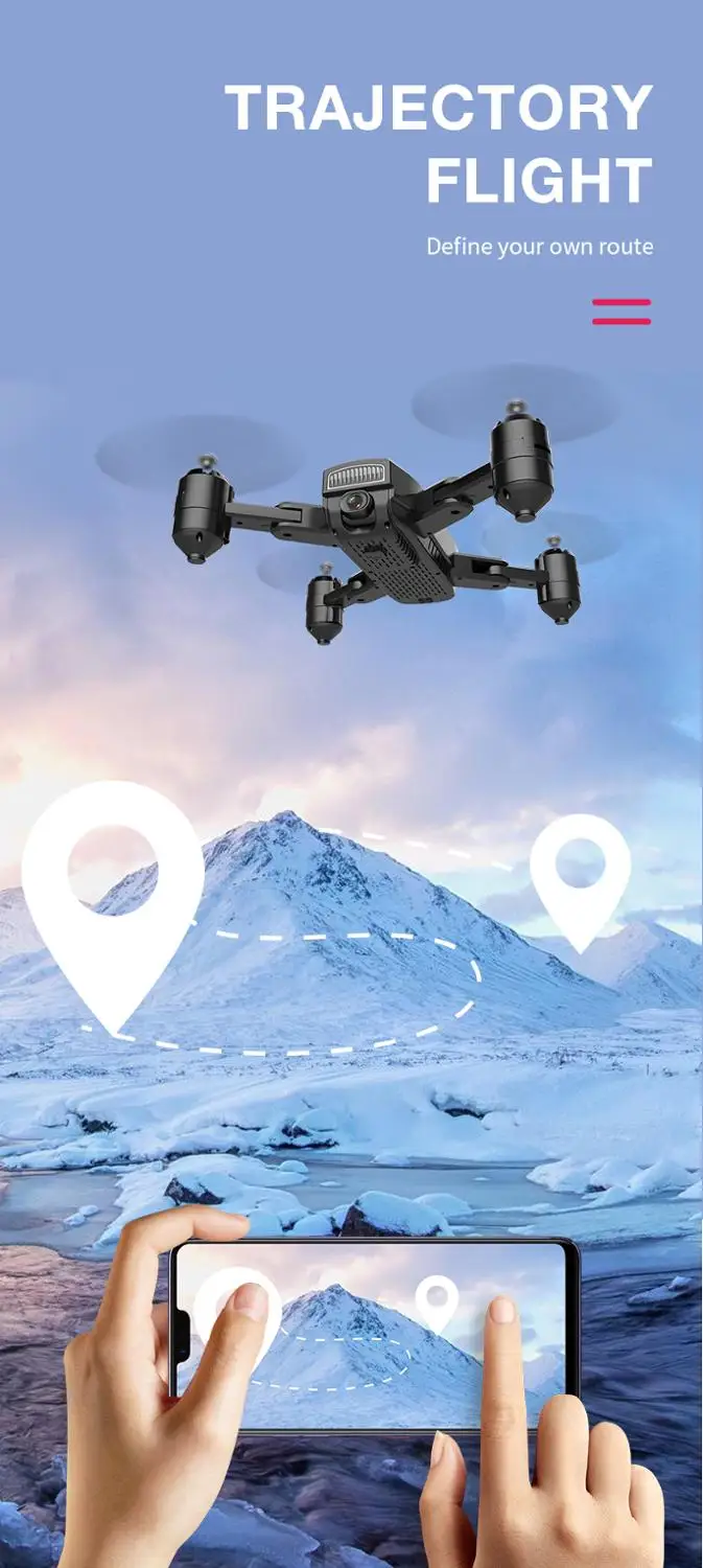 Квадрокоптер ZD8 RC 4k с камерой HD 1080P GPS 2 4 ГГц|Радиоуправляемые вертолеты| |