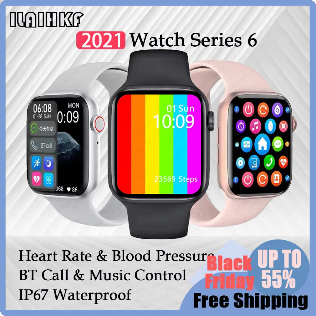 

Xiaomi Factory IWO 13 Series 6 W26 Smart Watch Men 2021 Women Smartwatch Sports Fitness Bracelet Tracker For iPhone Apple Band