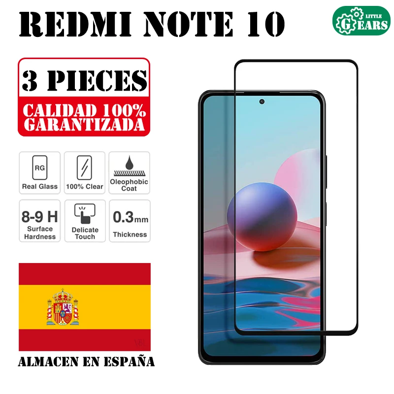 Xiaomi Redmi Note 10 s комплектов 3 шт. полное закаленное стекло Защита для экрана от