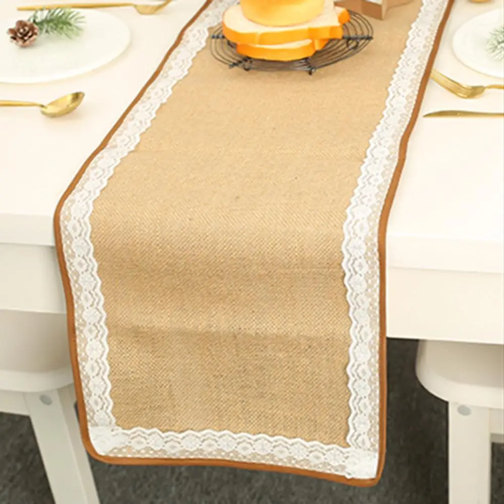 M 180X30cm Рождественское украшение, льняная печатная настольная дорожка с флагом, печатная кисточка для скатерти, столовые приборы, гостиничное украшение для дома и фестиваля - Цвет: M 180X30cm