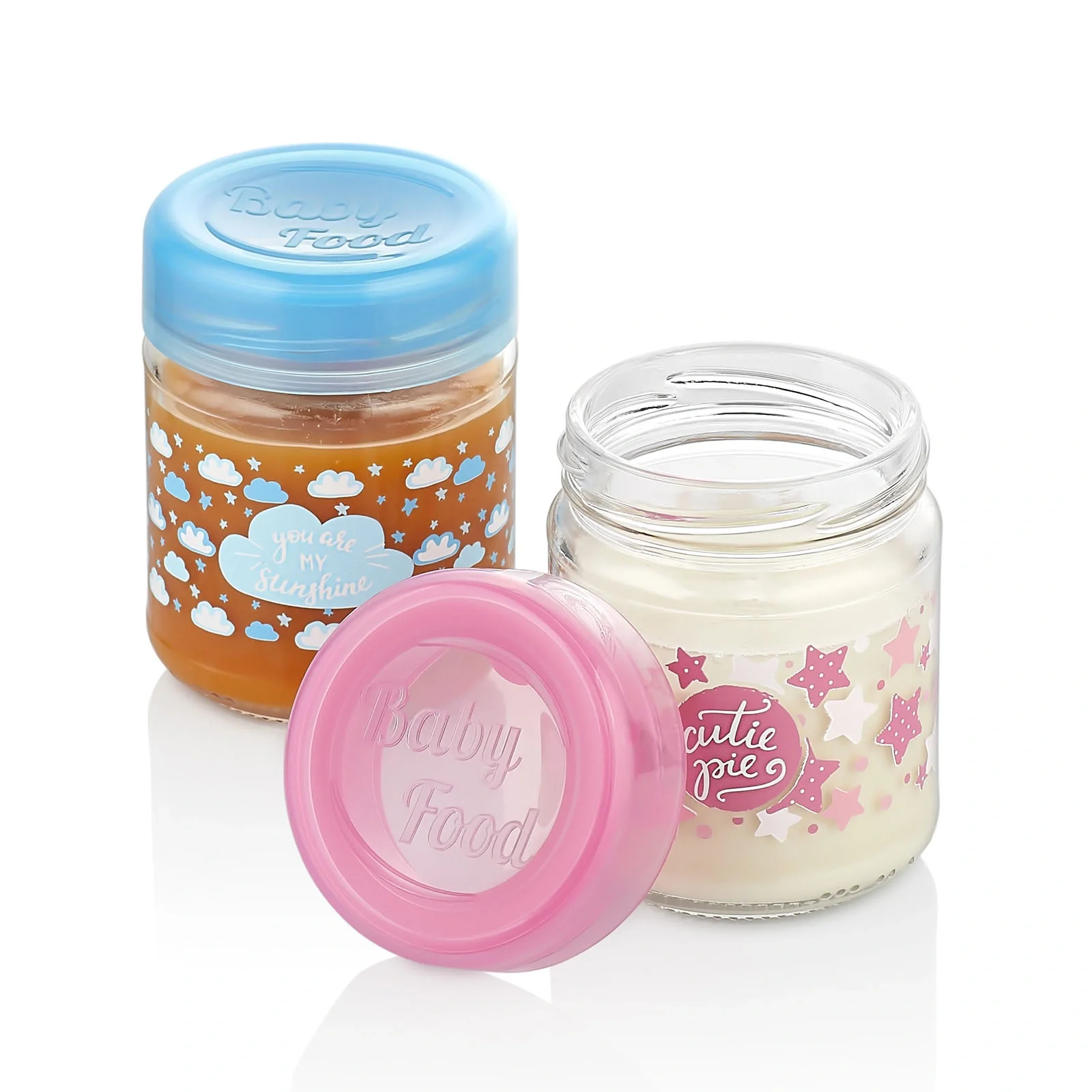 

Glass Decorated Baby Food Jar 200 ml x 3