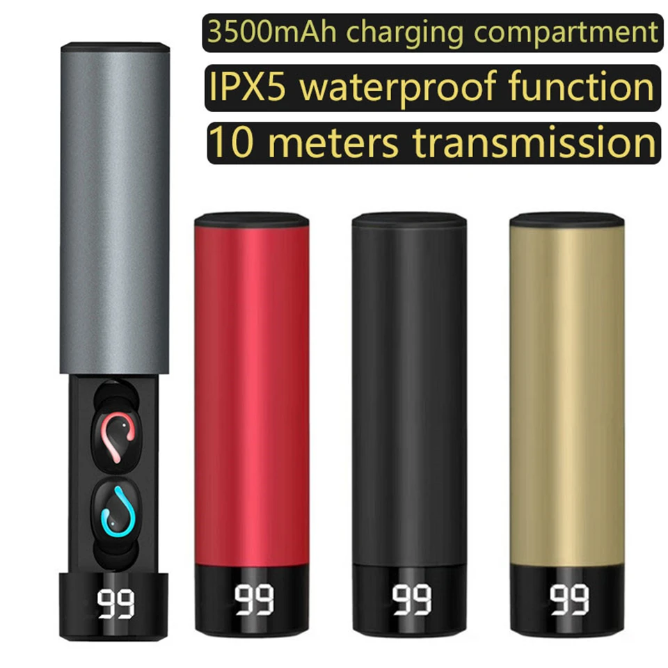 TWS стереонаушники с поддержкой Bluetooth 5 0 и зарядным футляром на 3500 мА · ч|Наушники