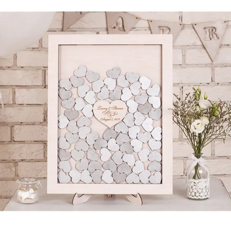 Деревенский синий сердца Гостевая книга Альтернативная коробка падения