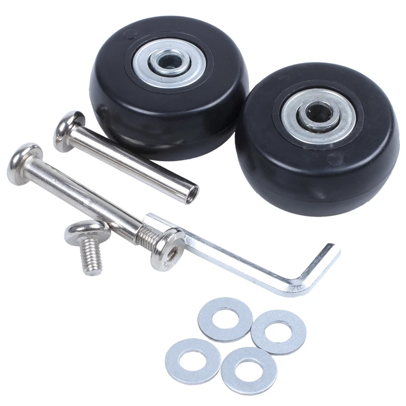 2 Sets of Luggage Suitcase Replacement Wheels Axles Deluxe Repair Tool OD 40mm | Наручные часы