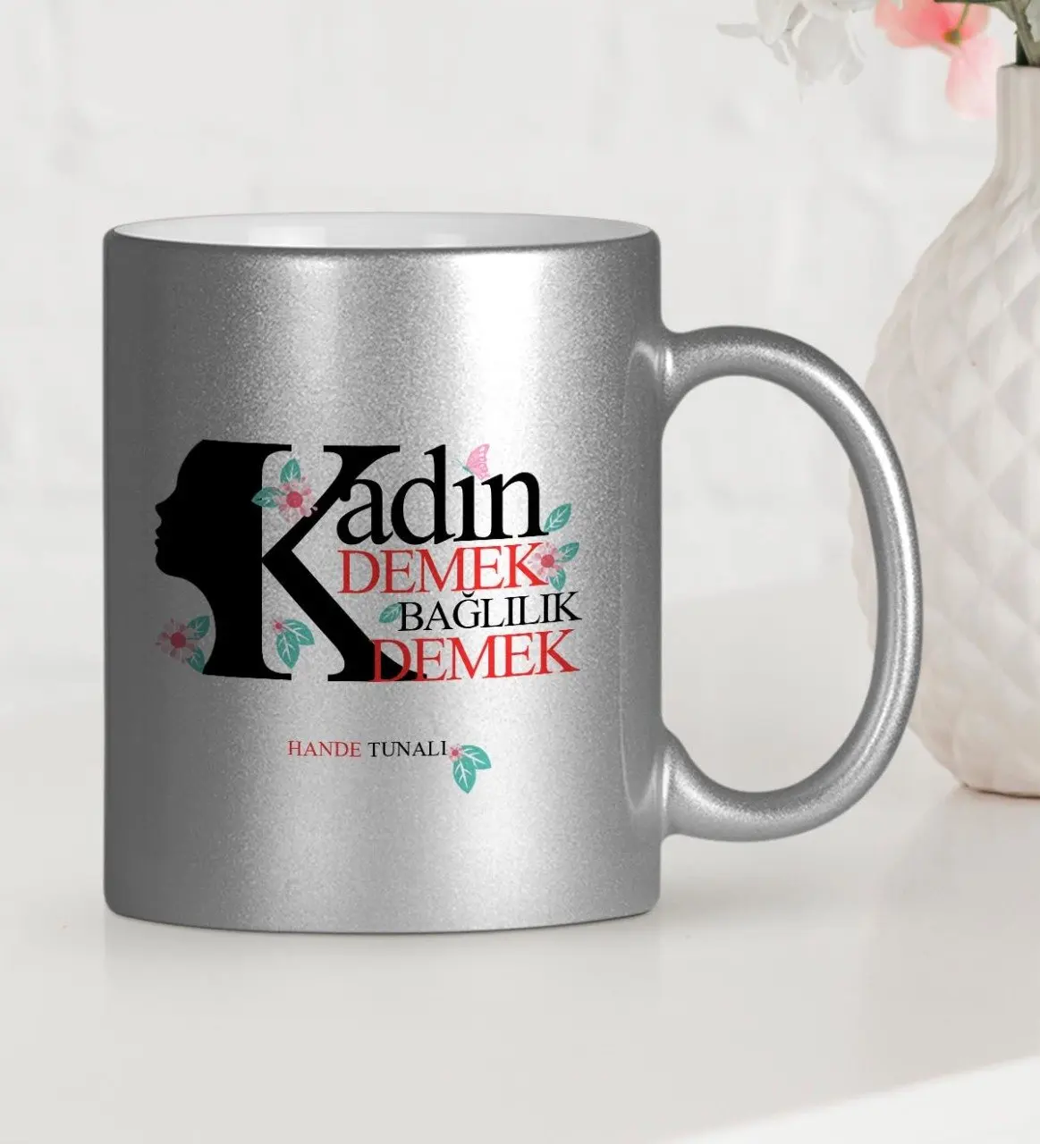

Personalized Custom Women Day Silver Gilt Mug Cup-2
