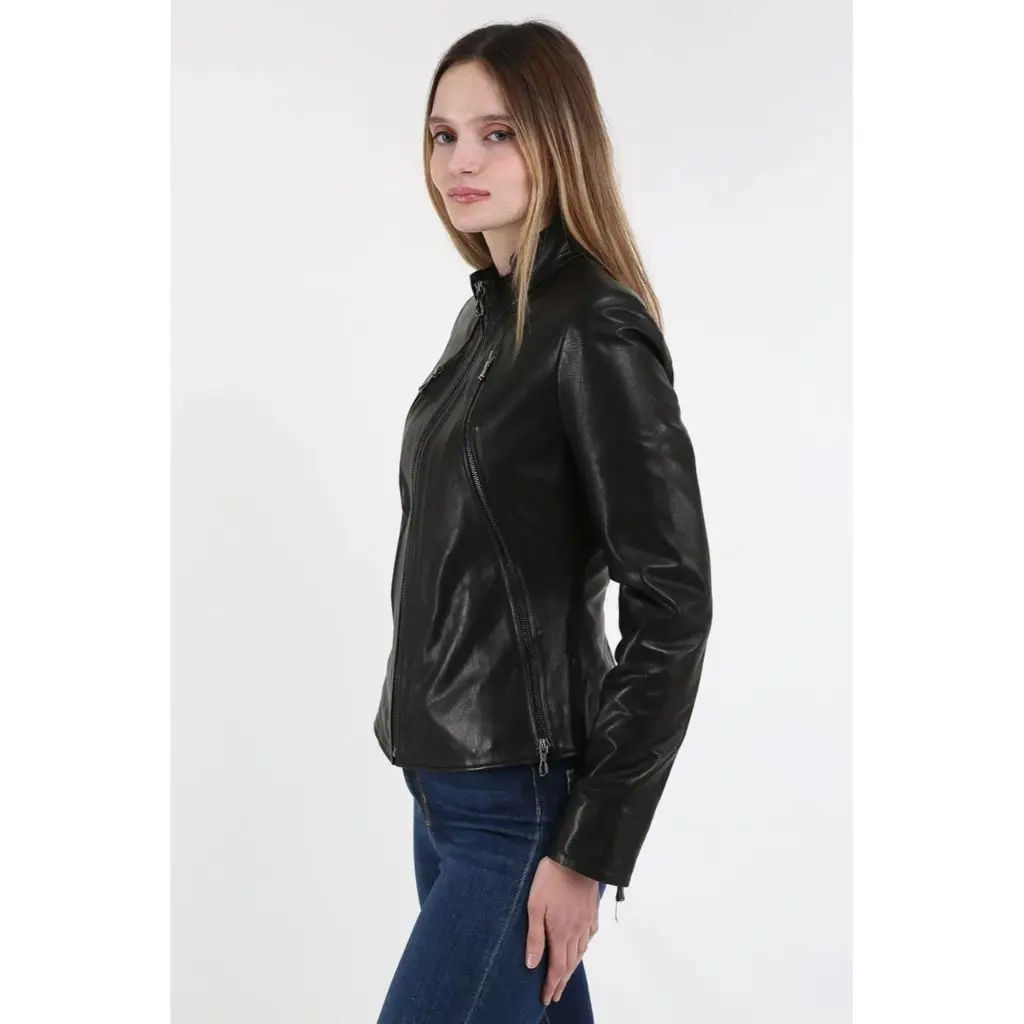 Women Leather Jacket Genuine Real Leather Jacket leather Coat lambskin coat Female Jacket Genuine Leather Women's Black Coat