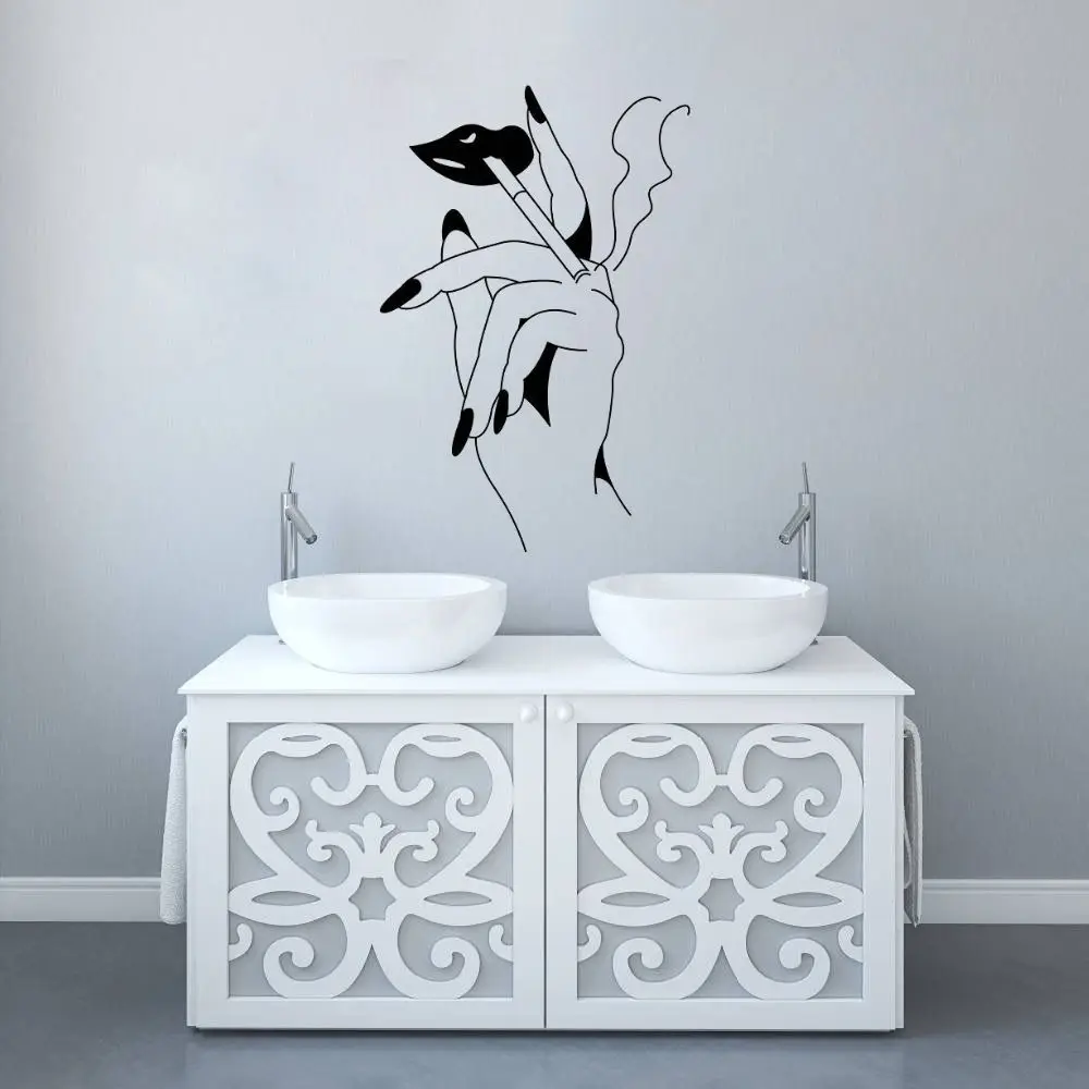 

Newly Designed Smoking Lips Wall Sticker Aesthetics Decal Art Home Bedroom And Hotel Room Decoration A001360