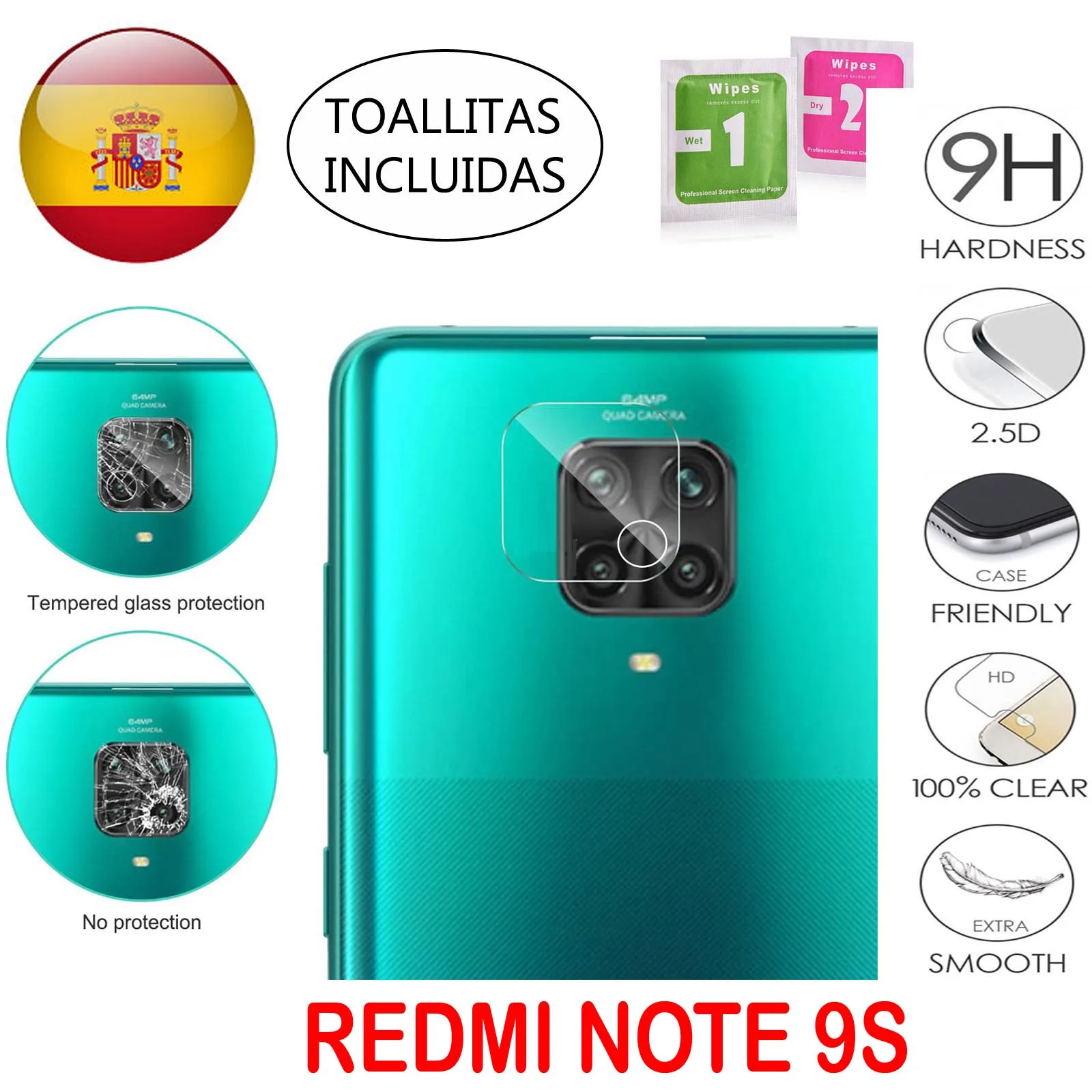 Закаленное защитное стекло для камеры Xiaomi Redmi Note 8 / Pro 9 9S | Мобильные телефоны и
