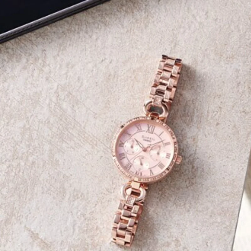 Оптическими зумом Casio женские оригинальные стальные часы модные роскошные 5 АТМ