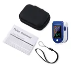 Пульсоксиметр Пальчиковый медицинский с сумкой для хранения, измеритель пульса и уровня кислорода в крови, с ЖК-экраном, SpO2 PR