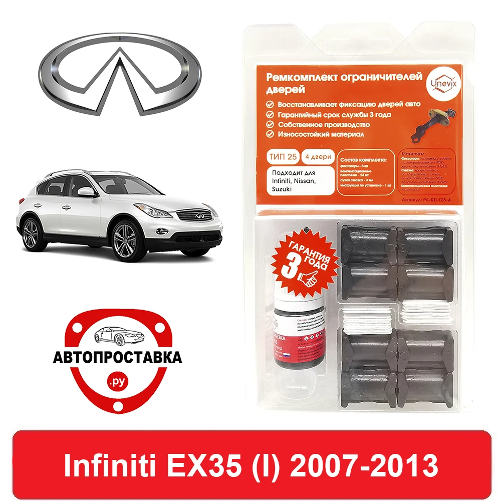 Ремкомплект ограничителей дверей Infiniti EX35 (I) J50 2007-2013 2 двери 4 | Автомобили и