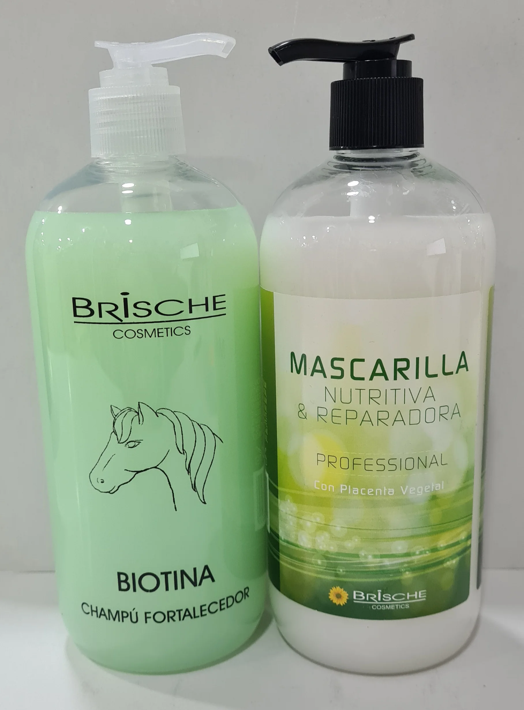 Биотиновый шампунь и противоударная маска для волос с растительной плацентой. 2