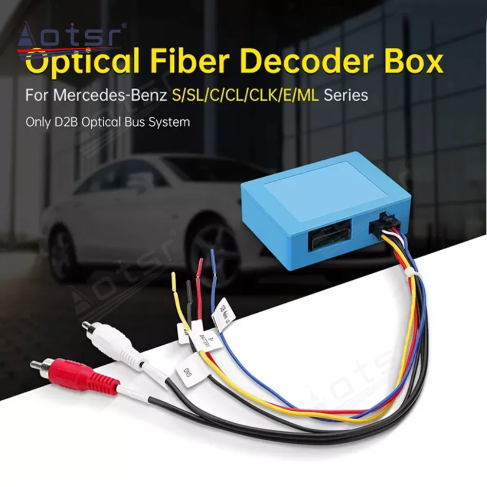 Car Stereo Radio Optical Fiber Decoder Box for Mercedes Benz /Porsche/Audi /Toyota /Tesla Car Adapter Auto Accessories
