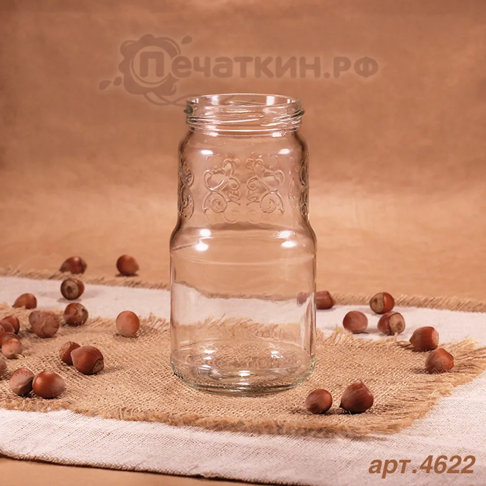 A set of 10 pieces. Jar glass to-66 for storage preservation products jam salt 0.5 L |