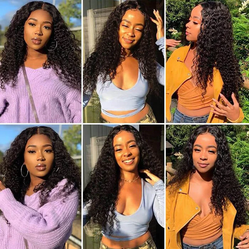 Парик для чернокожих женщин фронтальные свободные волнистые кудрявые