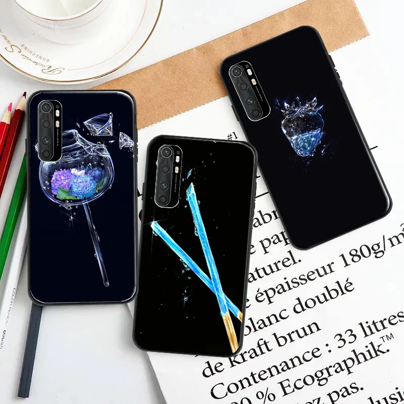 

Transparent vision Phone Case For Xiaomi Mi Note 10 Lite Pro CC9 11 10 Lite Pro Ultra CC9e Cases Back Cover Earring glass