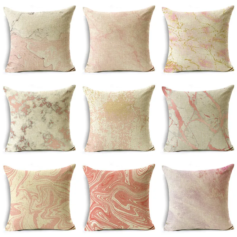 

Marble Series Cushion Cover Linen Living Room Sofa Decoration 40cm/45cm and 50cm Pillowcase