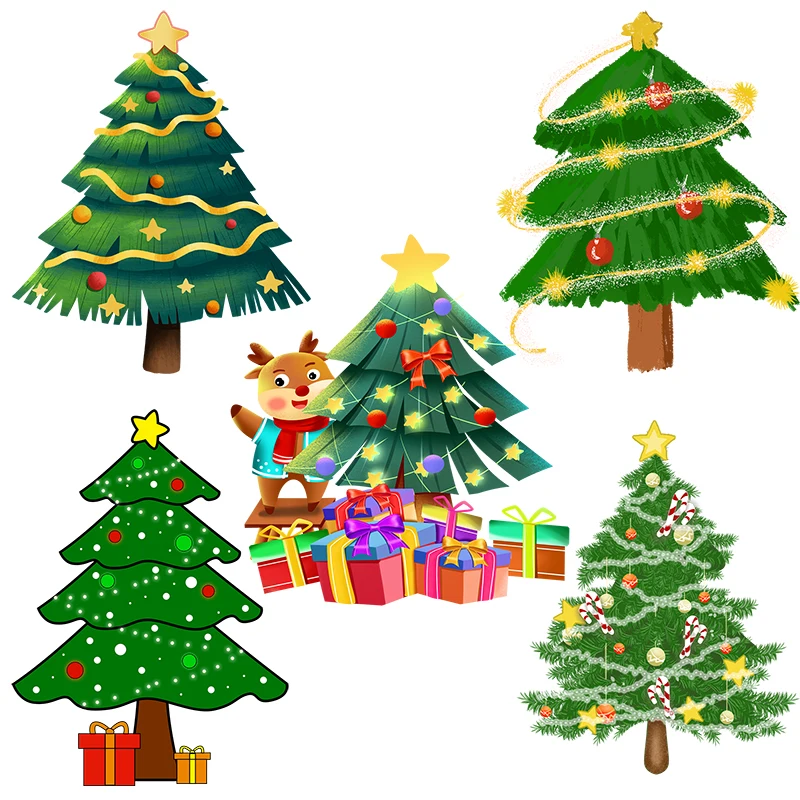 

Three Ratels QC579 Рождественская елка кедр мультфильм наклейка Рождественское украшение наклейка для детского сада