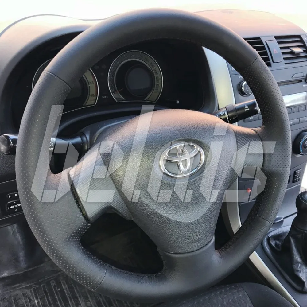 Braid steering wheel genuine leather Toyota Auris I 2006-2010G. A. (steering without factory skin black) # kt-0233 | Автомобили и