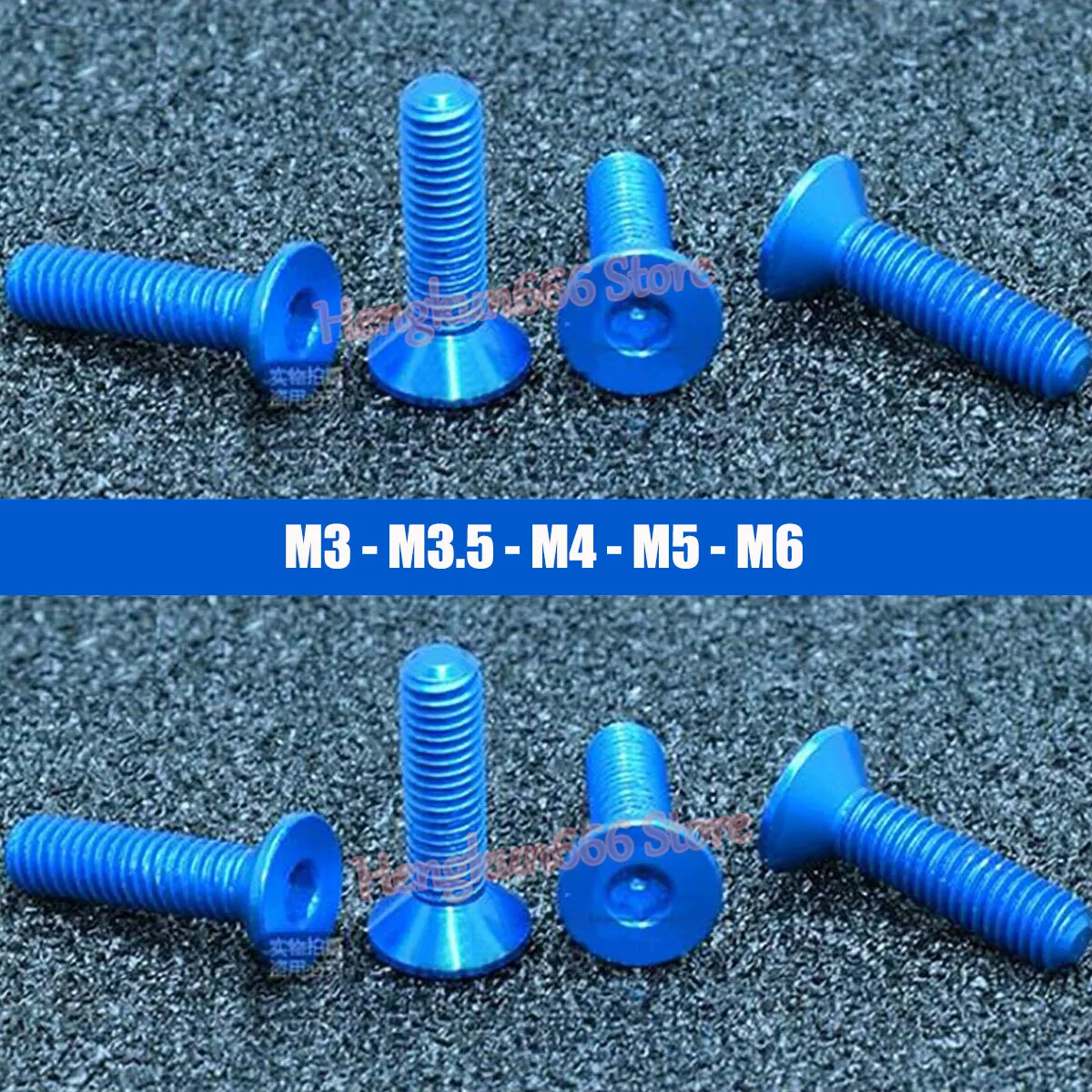 M3 M3.5 M4 M5 M6 Винт из алюминиевого сплава с плоской головкой и