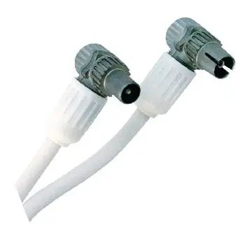 Коаксиальный кабель Male-Female Coax (IEC) угловой 3 00 м белый | Электроника
