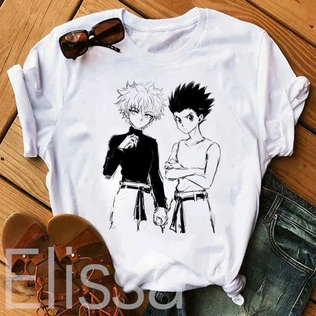 

Gon and Killua T-Shirt Japan Anime Hunter X Hunter Women T-shirt Japanese Anime HxH Printed Fashion T-shirt Aesthetic Clothing