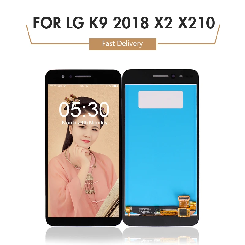 ЖК дисплей для LG K9 X2 X210 кодирующий преобразователь сенсорного экрана в сборе 100%