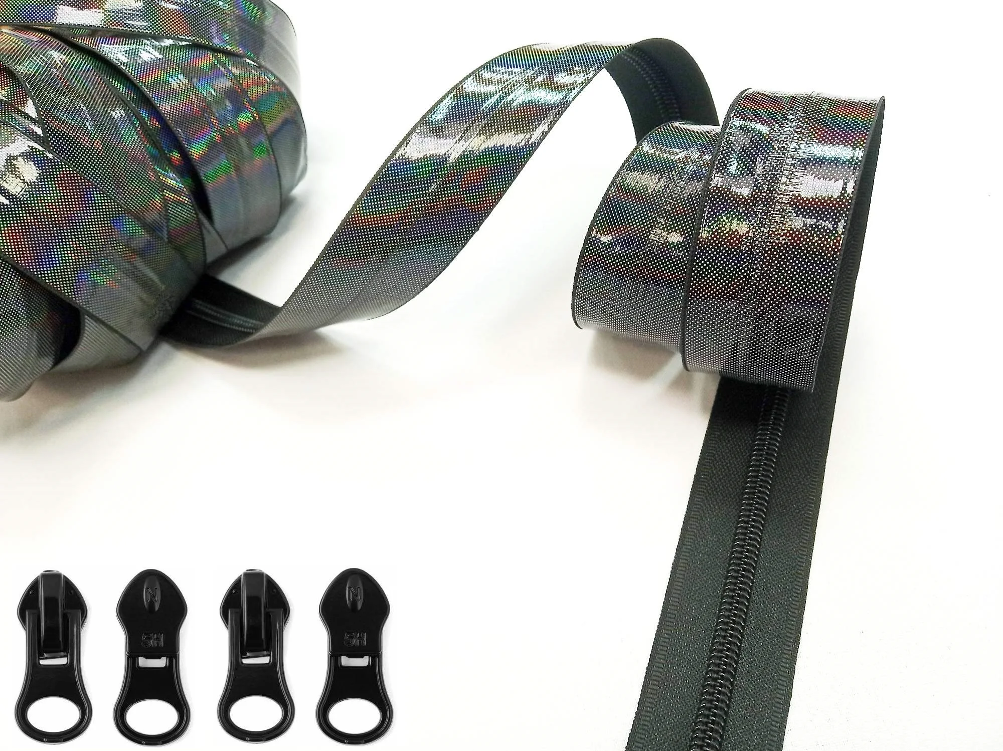 Zipper waterproof roll spiral No. 7 (on cut) 2 meters + 4 Runner | Zippers