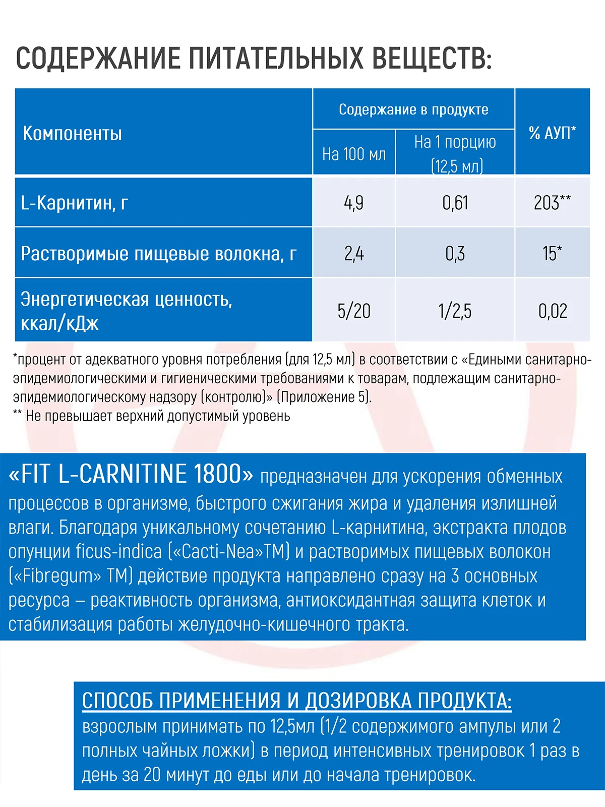 Жиросжигатель FIT L-СARNITINE 1800 Academy-T 20amp x 25ml / L-карнитин жидкий Л карнитин Похудение