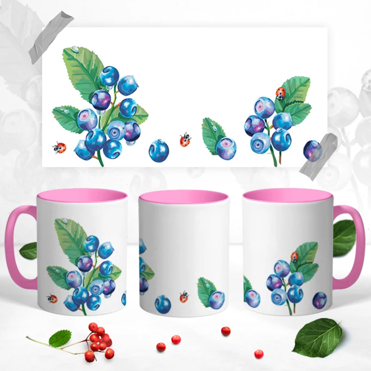 Керамическая кружка &quotЧерника&quot 330 мл 1 шт.