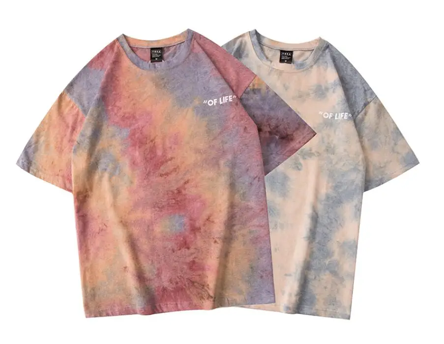 19SS Последний топ High Street Travis Scott Astroworld Festival Run Tie Dye Tee хип хоп мужские и женские