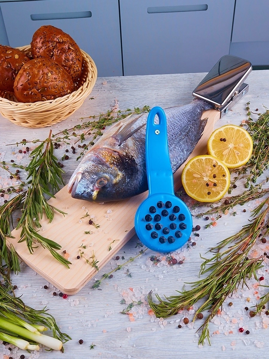 Доска разделочная с зажимом для рыбы 60 см большая дома рыбочистка чистилка рыба |