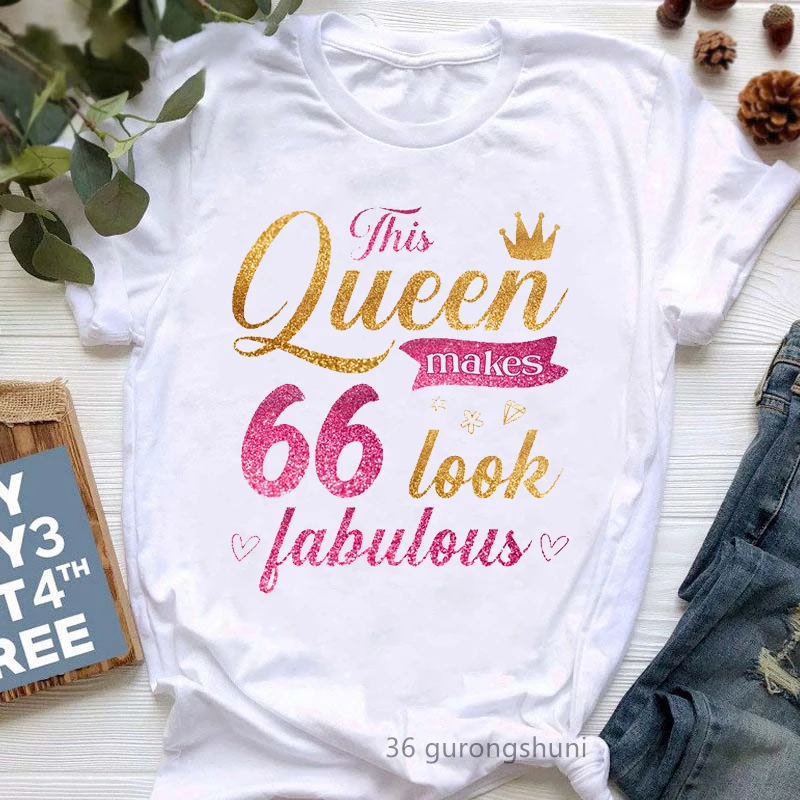 Футболка Golden This Queen Make 40-70 с графическим принтом женская одежда забавная футболка