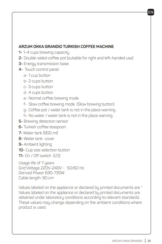 Arzum Okka Grandio Automatic Turkish Coffee Maker | Turkish Coffee Machine| coffee maker portable