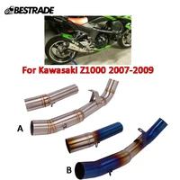 z1000 motorcycle exhaust system for kawasaki z1000 2007 2008 2009 middle pipe slip on 51mm muffler tube escape left right side