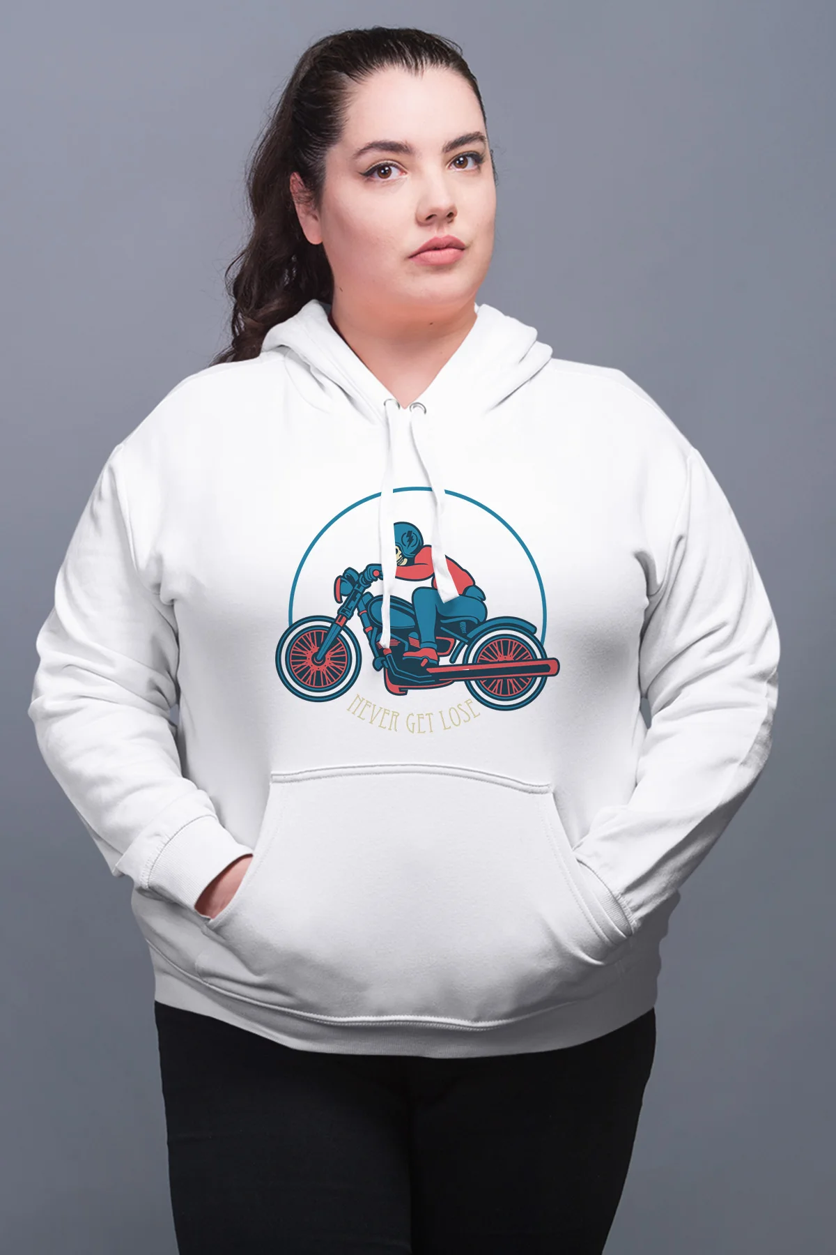 Женская толстовка с капюшоном Angemiel Wear Never Get Lose White|Женские толстовки и свитшоты| |