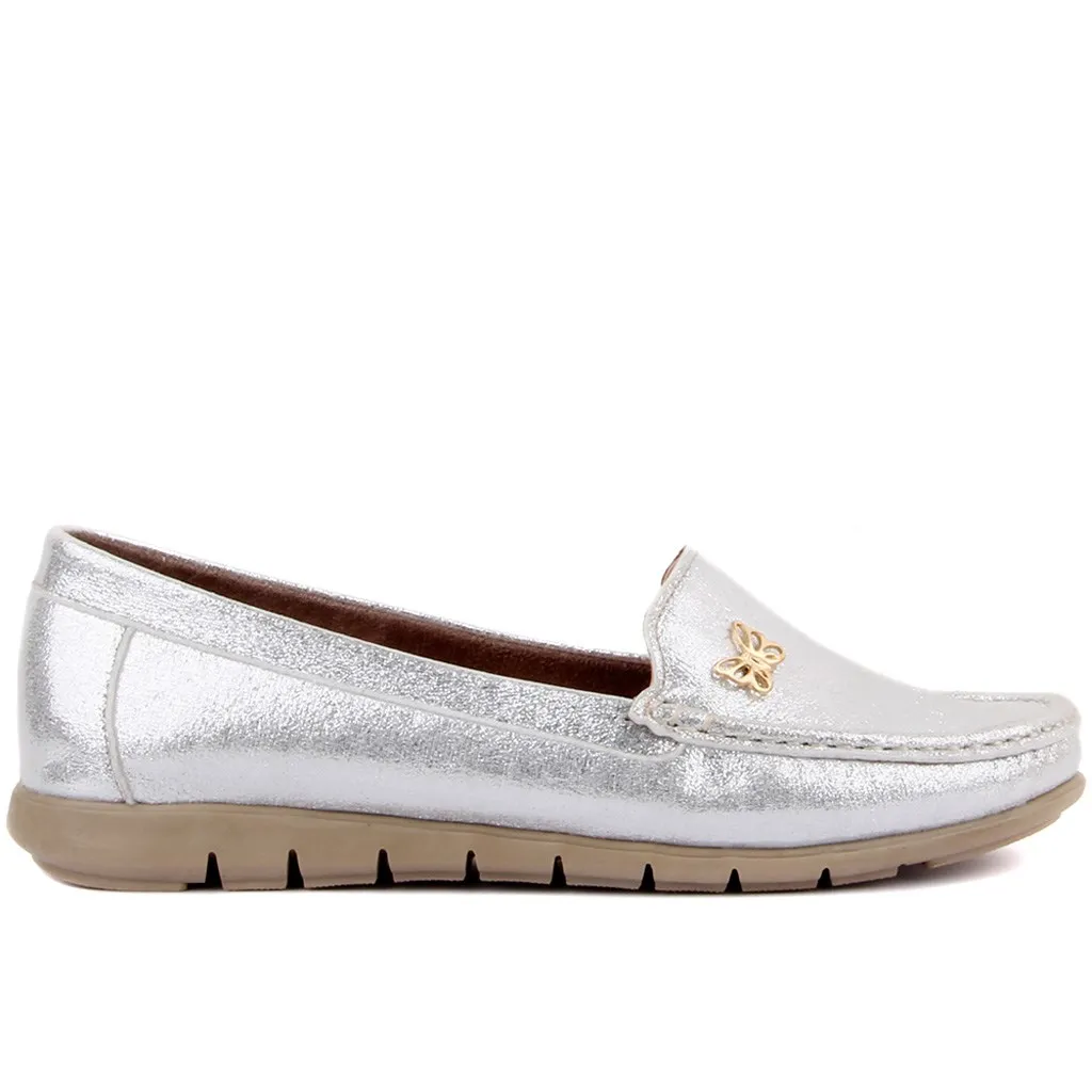 

Moxee-Silver Color Bağcıksız Women 'S Daily Casual Shoes