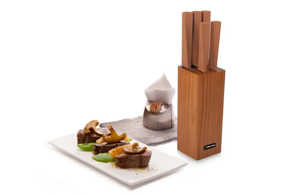 Набор из 5 ножей Rondell Guarda 679 на подставке|Кухонные ножи| |