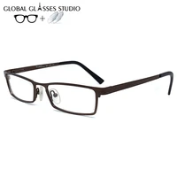 men metal glasses frame eyewear eyeglasses reading myopia prescription lens 1 56 index to1080 c3