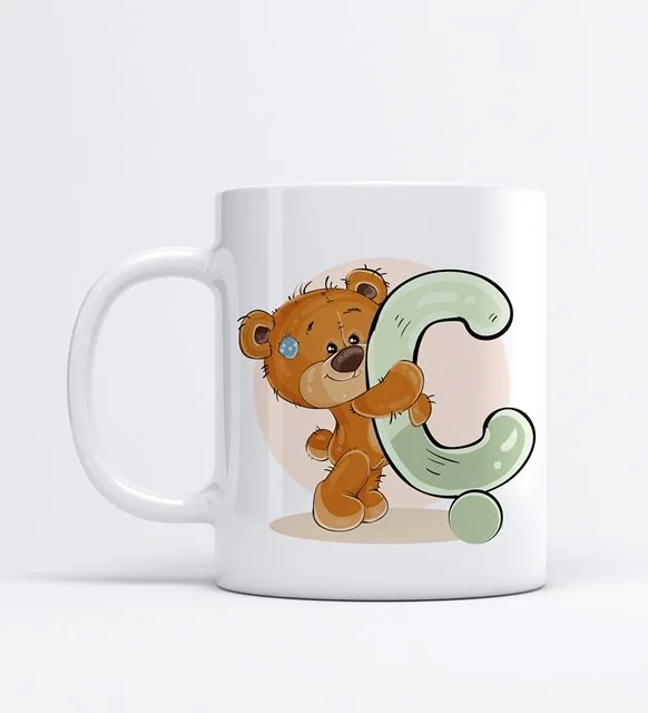 O письмо и милый плюшевый мишка изме Персонализированная фарфоровая кружка чашка