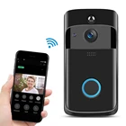 Видео дверной звонок, WiFi умный беспроводной домофон дверной звонок, домашняя камера безопасности в режиме реального времени видео и двусторонний разговор, ночное видение