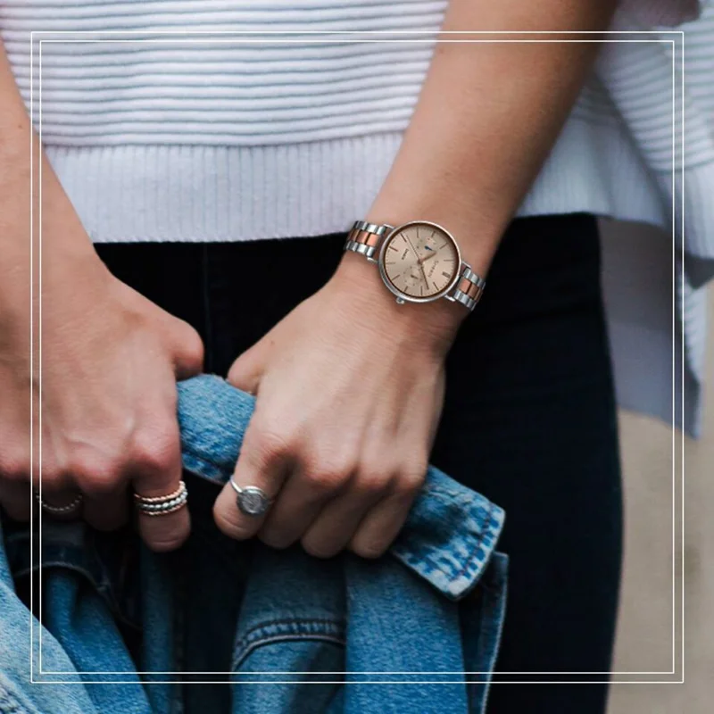 Женские Оригинальные стальные часы Casio % 100 модные роскошные водонепроницаемые