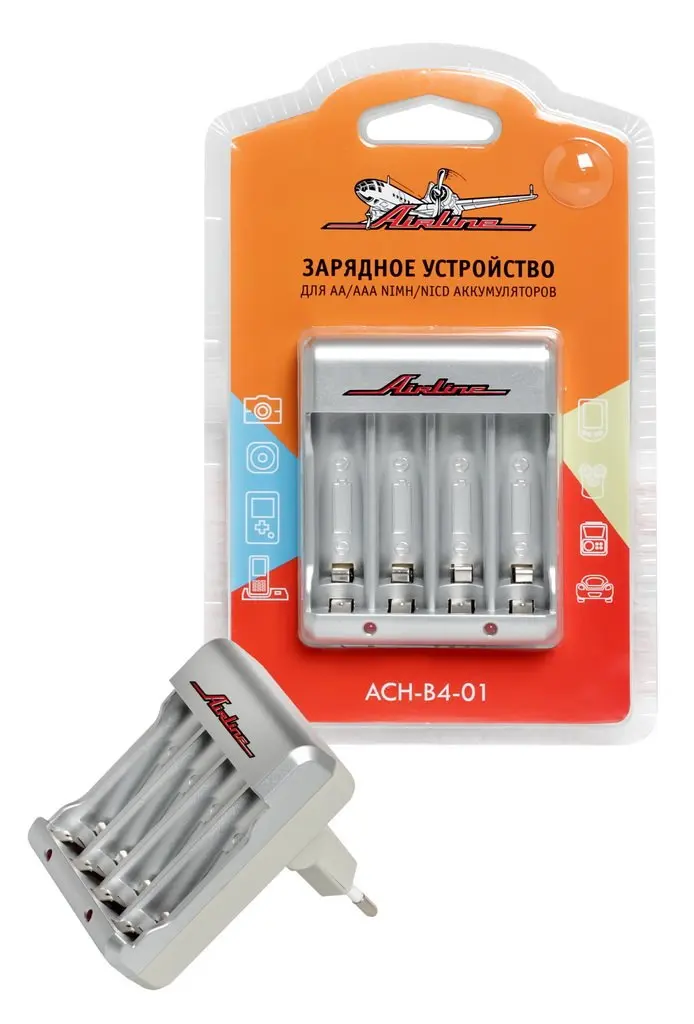 Зарядное устройство для AA/AAA NiMh/NiCd аккумуляторов (ACH-B4-01) |