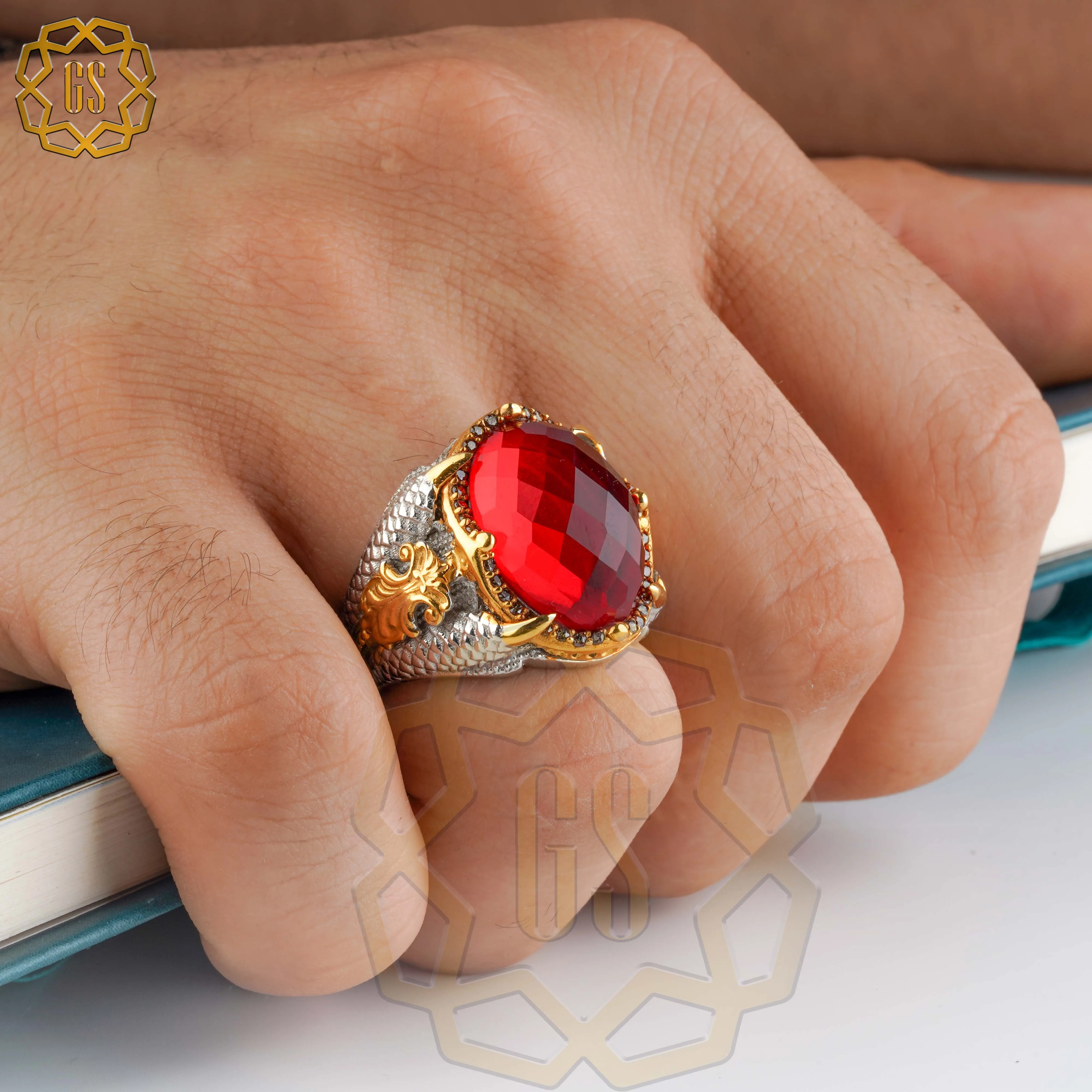 

Silver Ring For Men 925 Made in Turkey With Zircon Stone.. Guaranteed High Quality .. Turkish Jewelry