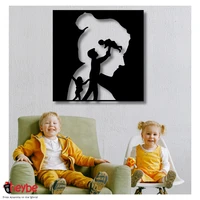 wooden wall art decoration happy family painting mom dad and kids love modern home office living room bedroom kitchen new quality gift ideas creative stylish adornment beautiful cute picture nordic souvenir luxury