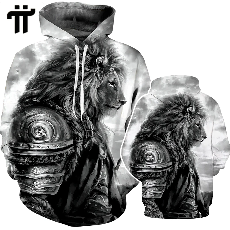 

Animal All Over Print Men Sweatshirt Lion Tattoo 3D Pattern Mens Hoodies Top Harajuku Streetwear Casual Unisex Jacket Tracksuits