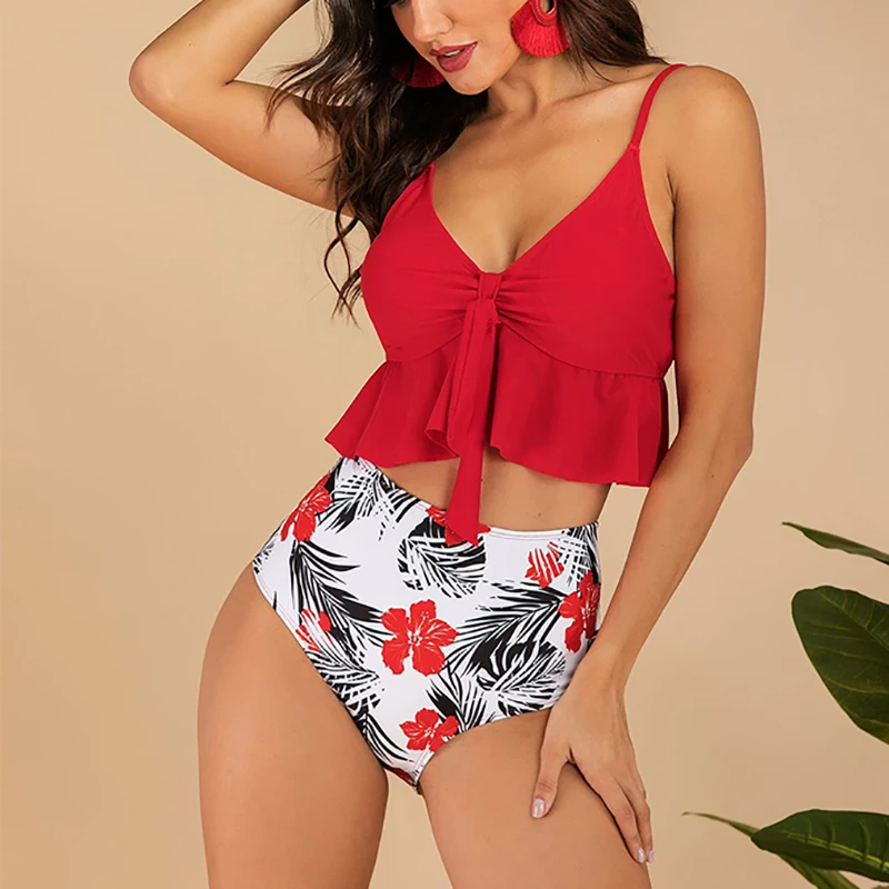 

Women Summer 2022 Bikinis Female Set Sexy Women's Two-piece Swimsuit Stylish Beachwear Swimwear Ladies twist High Waist Bikini